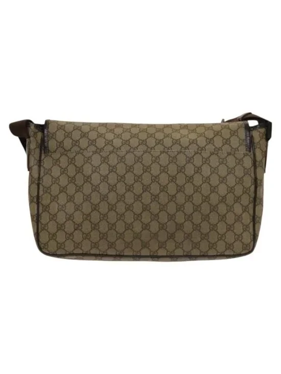 Authentic GUCCI GG Supreme Shoulder Bag PVC Beige Silver 223661 - Picture 9 of 16